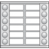 Uitbreiding 2X6 drukknop  10-112-01