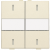 Toets 2X met lens en tekstvenster Creme 100-00038
