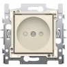Stopcontact set zonder aarding 21mm Creme 100-66500