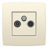 Aansluiting Tv/Fm/Sat Creme 100-69550