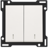 2X1/2 Toets met lens White 101-61507