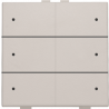 Home Control Zesvoudige Drukknop + LED Light Grey 102-52006