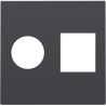 Centraalplaat Aansluiting Tv/Rj45 Athracite 122-65702