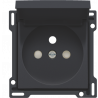Centraalplaat Stopcontact + Klapdeksel Athracite 122-66603