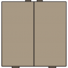 Home Control Tweevoudige Drukknop Bronze 123-51002