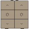 Home Control Dubbele Dimbediening Bronze 123-51046