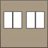 Centraalplaat 2-voudig luidspreker Bronze 123-69701