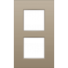 Afdekplaat 2-voudig 60mm Bronze 123-76200