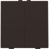 Home Control Viervoudige Drukknop Dark Brown 124-51004