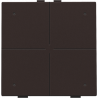 Home Control Viervoudige Drukknop + LED Dark Brown 124-52004