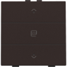 Home Control Zesvoudige Drukknop + LED Dark Brown 124-52033