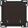 2X1/2 Toets met lens Dark Brown 124-61507