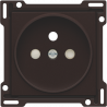 Centraalplaat stopcontact 21mm Dark Brown 124-66101