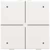 Home Control Viervoudige Drukknop + LED White Coated 154-52004