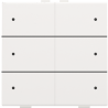 Home Control Zesvoudige Drukknop + LED White Coated 154-52006