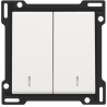 2X1/2 Toets met lens White Coated 154-61507