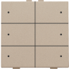 Home Control Zesvoudige Drukknop + LED Champagne Coated 157-52006