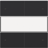 Set 4-voudige drukknop 24V + LED + Tekstveld Black Coated 161-40350