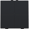 Home Control Viervoudige Drukknop Black Coated 161-51004