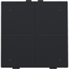 Home Control Viervoudige Drukknop + LED Black Coated 161-52004