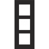 Afdekplaat 3-voudig 60mm Black Coated 161-76300