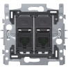 Inbouwraam 2 x RJ45 UTP CAT5E klauw  170-65152