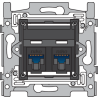 Inbouwraam 2 x RJ45 UTP CAT6 schroef  170-65362