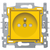 Stopcontact set 28,5mm Yellow 195-66600