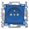 Stopcontact set 28,5mm Blue 196-66600