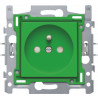 Stopcontact set 28,5mm Green 197-66600