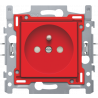 Stopcontact set 28,5mm Red 199-66600