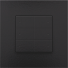 Home Control Zesvoudige Drukknop + LED Piano Black Coated 200-52006
