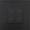 Home Control Ventilatie + LED Piano Black Coated 200-52054