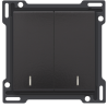 2X1/2 Toets met lens Piano Black Coated 200-61507