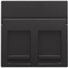 Centraalplaat data 2x RJ Piano Black Coated 200-65200