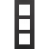 Afdekplaat 3-voudig 60mm Piano Black Coated 200-76300