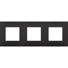 Afdekplaat 3-voudig 71mm Piano Black Coated 200-76700