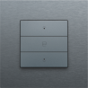 Home Control Zesvoudige Drukknop + LED Alu Grey Coated 220-52033