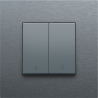 Knoppen Tweevoudige Rolluikschakelaar Alu Grey Coated 220-65914