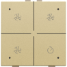 Home Control Ventilatie + LED Alu Gold Coated 221-52054
