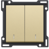 2X1/2 Toets met lens Alu Gold Coated 221-61507