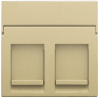 Centraalplaat data 2x RJ Alu Gold Coated 221-65200